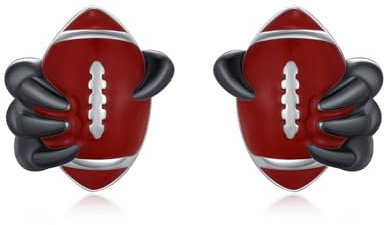 ZIPPICE Drachen Ohrringe 925 Sterling Silber Drachenklaue Ohrstecker Sport Ohrringe Rugby Ohrringe Geschenke für Sportfans Schmuck für Damen Frauen