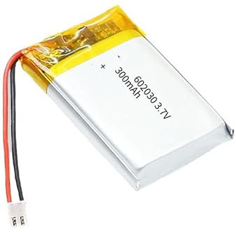 3.7V 300mAh 602030 Rechargeable Lipo Batterie Remplacement Lithium Polymère Batterie avec XH2.54-2P Connecteur pour écouteurs, Jouets RC, Balance numérique, Batterie d'instrument de beauté