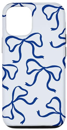 iPhone 12/12 Pro Aesthetic Blue Ribbons Bows Cute Case
