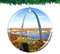 Weihnachtsbaumschmuck 7.3cm, Usa Amerika Der Gateway Arch St. Louis Stadt Reise Weihnachtsanhänger Personalisierte Christbaumschmuck Anhänger Premium Weihnachtsschmuck Für Party Holiday