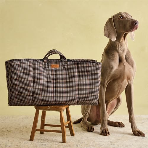 Rosewood x Joules Henson Check Travel Mat for Dogs, Portable Outdoor or Indoor Pet Mat for Travel and Adventures, Washable, 110 x 68 cm