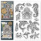 CHGCRAFT Mandala Meeresleben Clear Stamps Seepferdchen Seeschildkröte Delfin Qualle Transparenter Stempel Silikonklarer Stempel Siegel für Kartenherstellung DIY Scrapbooking Foto Dekoration