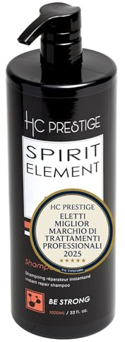 HC Prestige Professionelles Shampoo ohne Sulfate, ohne Silikon – Pflege für trockenes und geschädigtes Haar mit Arganöl – für lockiges, gefärbtes und feines Haar – hergestellt in Frankreich – 96 %