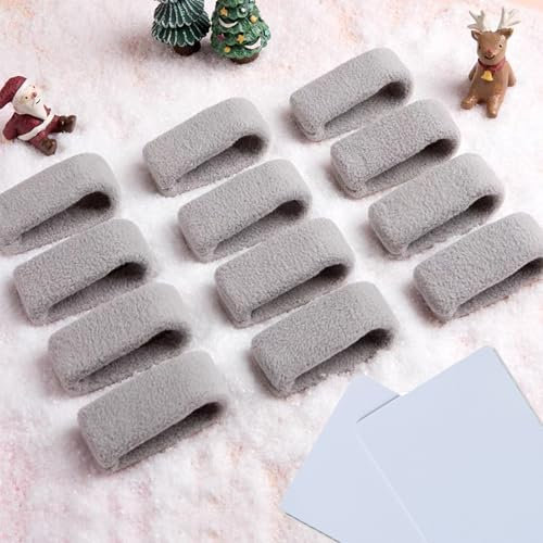 LadjproR Lot de 12 clips de couette moelleux avec cartes d'installation Clips de fil à ressort antidérapants pour maintenir la couette en place (gris)