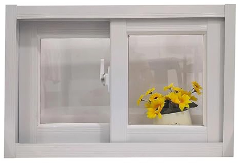 LYMGRZ Fenêtre coulissante Horizontale verrouillable sur Mesure avec Verre trempé, fenêtres de Remplacement pour Maisons, fenêtres de Hangar en Alliage d'aluminium pour sous-sols, Chambres, Cuisine