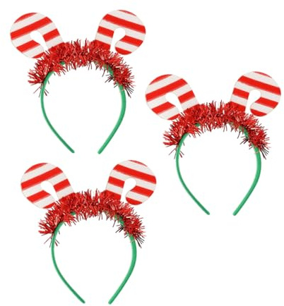 DEARMAMY 3pièces Jolis Bandeaux Décorations Cheveux Noël Coiffes Accessoires Serre-têtes Noël Garçon Fille Fêtes Bars