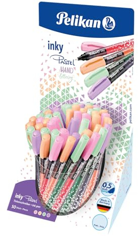 Pelikan Tintenschreiber Inky 273, sortiert in pastellrosa, pastellorange, pastellgrün, pastellflieder, 50 Stück