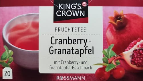 KING'S CROWN Früchtetee Cranberry-Granatapfel mit fruchtigem Geschmack 1x40g