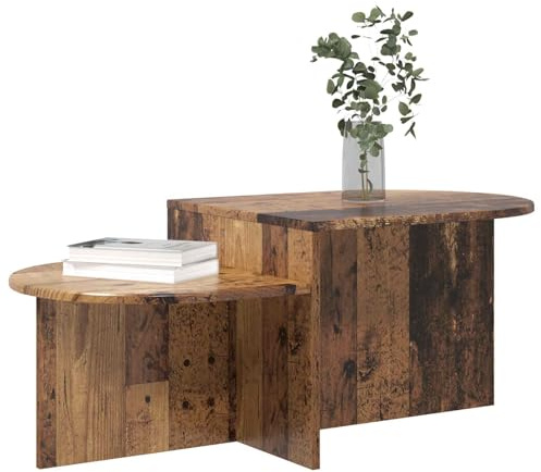 vidaXL Couchtisch Altholz 100 x 50 x 40 cm Holzwerkstoff, Wohnzimmer, moderner Couchtisch, minimalistisches Design, stylisches Zentrum für Deko und praktische Nutzung