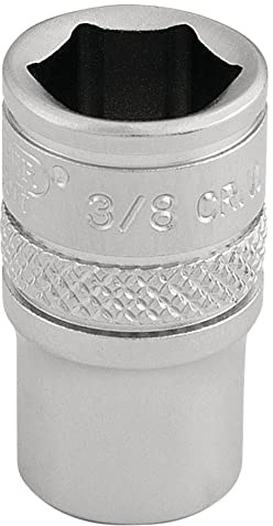 Draper 16524 1/4 Square Drive Micro Satin Chrome Imperial Socket, 3/8 Size , Blue