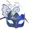 Maskerade-Maske für Frauen Venezianische Maske/Halloween/Party/Ball Prom/Karneval/Hochzeit/Wanddekoration (Blau/Schwarzer Schmetterling)