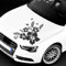 INDIGOS UG Aufkleber - Autoaufkleber Hibiskus Ranke Jessi 40cm x 40cmschwarz - Tuning Carystyling Heckscheibe Auto