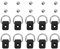 NIMOA 10pcs Anillas para Kayak, Kayak Anillo D, Canoa Kayak de Pesca Tensores D Anillo for Bungee con M6