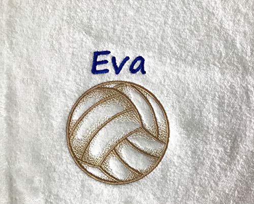 Volleyball Handtuch bestickt mit Motiv und Name