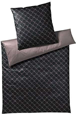JOOP! Bettwäsche Cornflower Double Shiny Black Bettbezug einzeln 135x200 cm