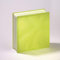 Bloc de verre Lux Glass jaune ondulé satiné 2 faces | cm 19 x 19 x 8 | Unité de vente 1 boîte de 6 pièces