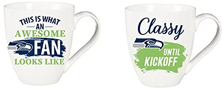 Team Sports America Seattle Seahawks, Keramiktasse O'Java Tasse Becher, 482 ml Geschenkset