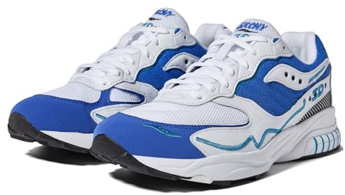 Saucony Originals 3D Grid Hurricane, 100 White Royal, 42.5 EU