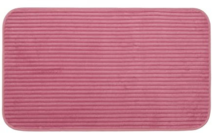 Gözze - Rutschfester Weicher Badeteppich, 100% Polyester, 50 x 70 cm - Altrosa