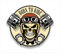 Pegatina Moto Born to Ride - Sticker Calavera Vinilo Adhesivo Casco Moto