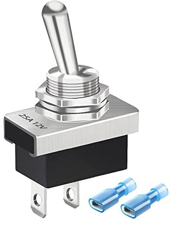Gebildet Interruptor de palanca de metal 25A 12VDC/15A 24VDC/10A 250VAC/ 15A 125VAC SPST Encendido/Apagado 2Pines 2Posiciones