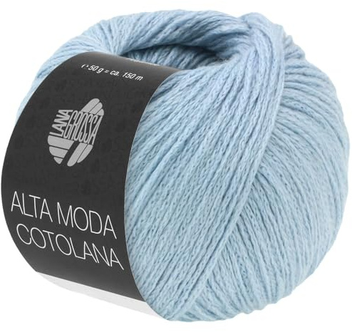 LANA GROSSA Alta Moda Cotolana | Edles Kettengarn aus 45% Schurwolle (Merino superwash), 45% Pima Baumwolle & 10% Polyamid| 50g Wolle zum Stricken & Häkeln | 150m Garn FB 40
