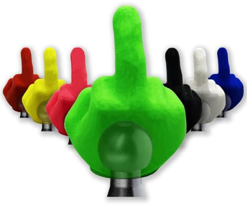R-Satz Shop Kugelschutzkappe für Anhängerkupplungen - Hand - Mittelfinger - Abdeckkappe für Kupplungen - AHK Kappe Lustig Abdeckung (Grün)