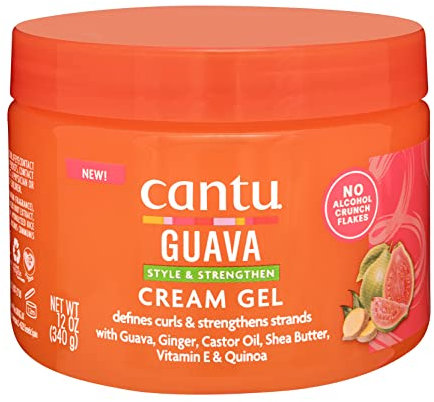 CANTU – GUAVA & GINGER CREAM GEL – 340 g – Definiert Locken & reduziert Frizz – Starker Halt & Pflege