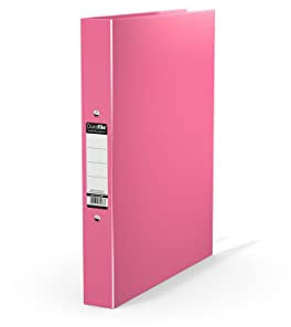 Durafile Ringbuch A4 Ordner, Rosa, Einzelhefter Organizer, Heavy Duty Board Konstruktionsmappen für Papierkram Ringbuch, idealer Ordner für Schule, Zuhause & Büro