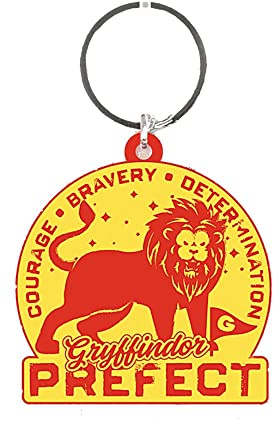 Harry Potter Gryffindor Rubber Keyring (One Size) (Yellow/Red)