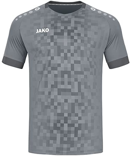 JAKO Herren Trikot Pixel (Kurzarm), Steingrau, M