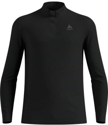 Odlo Thermounterwäsche Merino 200 Langarmshirt 1/2-Zip Herren | Merino Unterwäsche Herren I Langarm-Thermoshirt mit Kragen und Reißverschluss