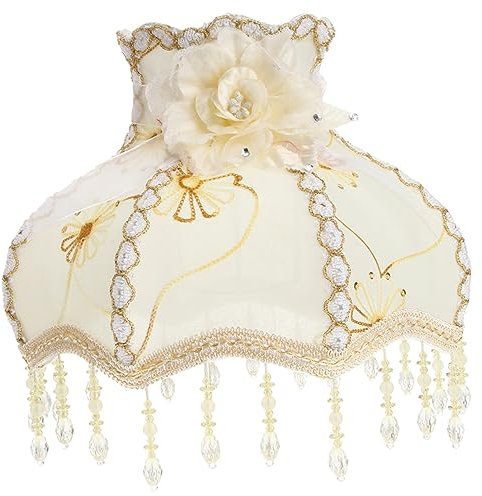 Homoyoyo Lampshade Candelabra Lamp Shades Floral Lamp Shade Pendent Light Cover Stand Light Covers Wall Lamp Cover Clip on Bulb Cover Vintage Decor Lace Trim Light Shade Desk Lamp Victoria