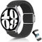 KeHowy 20mm Cinturino Intrecciato in Nylon Compatibile con Samsung Galaxy Watch 7/6/5/4/Watch FE 40mm/Watch 3 41mm/Active 2/Active, Cinturino con Magnetica per Gear S2 Classic/Gear Sport, Grigio Scuro