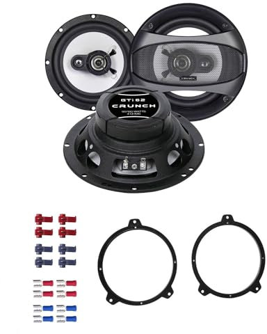 Crunch GTI62 Lautsprecher mit Einbauset passend für BMW 3er Touring (E46) 1999-2005 Türen vorne 360 Watt 165mm 2 Wege Koax