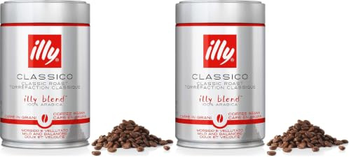 illy Kaffee, Kaffeebohnen Classico, klassische Röstung - Dose zu 250 g (Packung mit 2)