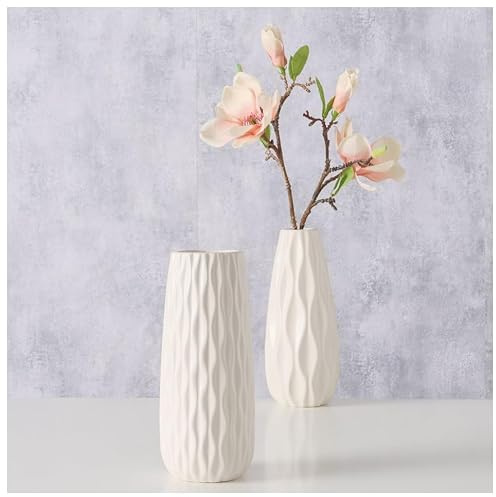 Tischvase Boltze, 2er-Set Vase Luana Weiss