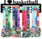 Resama Basketball Medaillen Aufhänger Display Halter Rack Wandmontage Stahlrahmen über 60 Medaillen-Sport Medaillen Aufhänger Racks Bib Ribbon mit Easy Hanging Bars Schwarz 3 Zeilen
