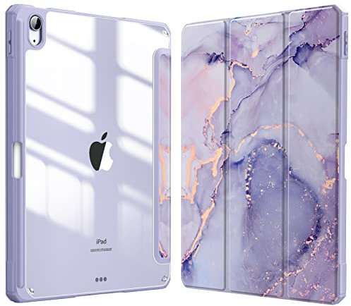 Fintie Hybrid-Schutzhülle für iPad Air 28 cm (11 Zoll) M2 (2024), iPad Air 5. Generation (2022), iPad Air 4. Generation (2020) 28 cm (10,9 Zoll), stoßfeste Hülle mit transparenter Rückseite und