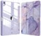 Fintie Hybrid Slim Case for iPad Air 5th Generation (2022) / iPad Air 4th Generation (2020) 10.9 Inch - [Built-in Pencil Holder] Shockproof Cover with Clear Transparent Back Shell, Lilac Marble