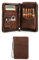 Hiram Zigarren-Reisetasche, Echtes Leder Zigarren-Humidor für 5 Zigarren, Tragbare Zigarren-Box mit Zigarrenschneider-Feuerzeugfach, Multifunktionale Humidor-Tasche mit Kartenschlitz und Handyfach