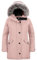 Wantdo Manteau d'Hiver en Duvet pour Femmes Parka Chaude pour l'Extérieur Veste Coupe-vent avec Capuche en Fourrure Détachable pour le Travail et la Marche Rose Clair 56