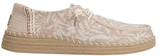 HEYDUDE - Wendy Espadrille Retro Palm, Zapatos sin cordones para mujer, Pale Pink/White, 38