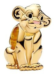 Feitery Compatible with Charms Pandora Armband Goldener Löwe Herz Anhänger Meerestiere