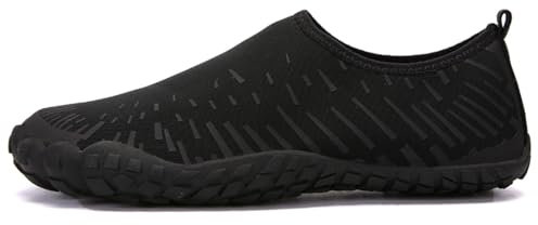 Badeschuhe Herren Damen Breiter Fuß Urlaub Schnelltrocknend Schwimmen Surfen Surfschuhe Wassersportschuh Schnell Trocknend Rutschfest Wasserschuhe Mesh Atmungsaktiv Breite Füße Strand Barfußschuhe