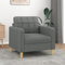 Willood Poltrona da Divano con Struttura in Metallo, Relax TV, Imbottita in Tessuto - Grigio Scuro, 60 cm
