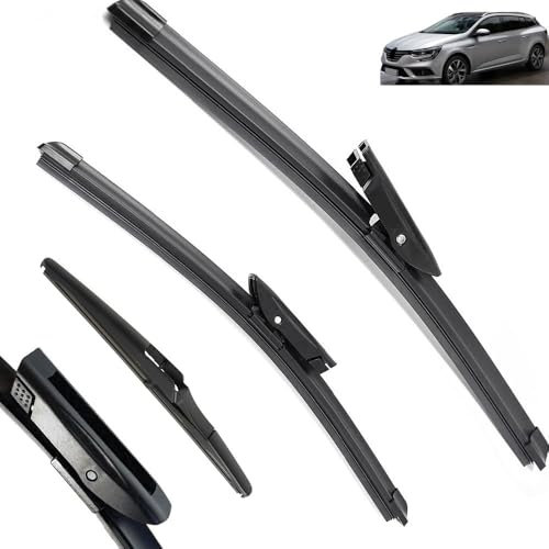 Wischerblätter vorne, kompatibel mit Renault MEGANE 4 IV 2016–2023 Fließheck GT RS Grandcoupe Grandtour B9A BFB, 24Zoll + 18Zoll Bürsten Zubehör