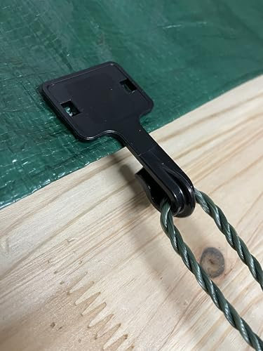 Clips Crochets renforcés pour bâche, Filets d'ombrage, Filets de Sport, auvents de Camping. | Traités Anti UV, Lot de 6.