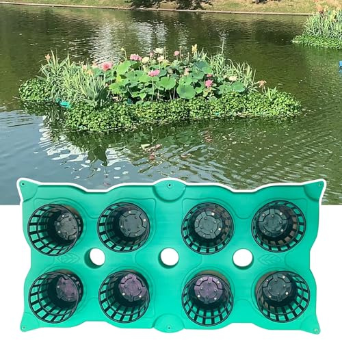 KLYDBMYT 100 X 50cm Floating Planters for Ponds, Outdoor Artificial Floating Island, Floating Plant Pot Basket Kit, Garden Pond Aquaponics Growing System (Color : Planter A, Size : 10pc)