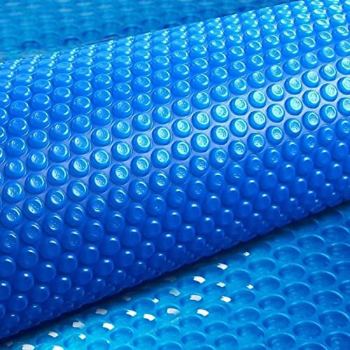 Couverture solaire à bulles d'eau pour piscines rondes et ovales en forme de haricot de 0,9 à 10,1 m avec œillets